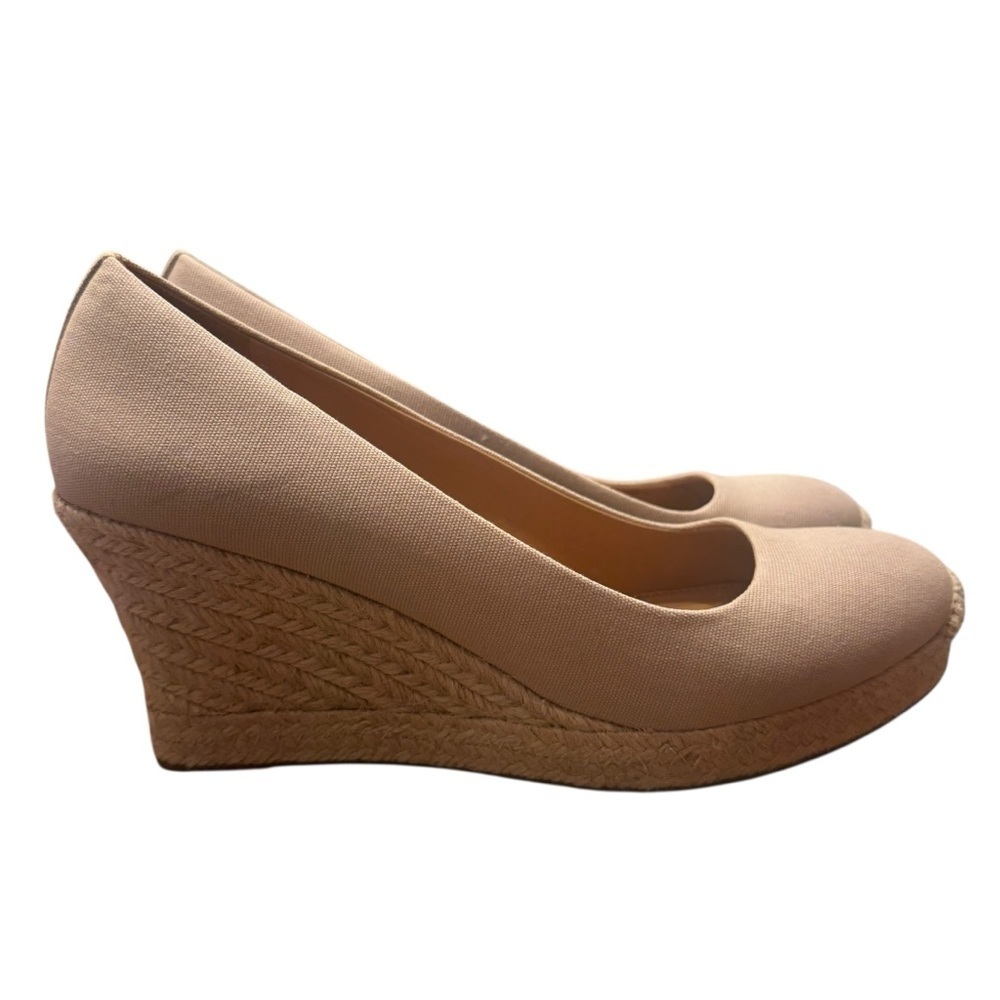 J.Crew Seville Espadrille Wedges in Canvas, Size 9.5